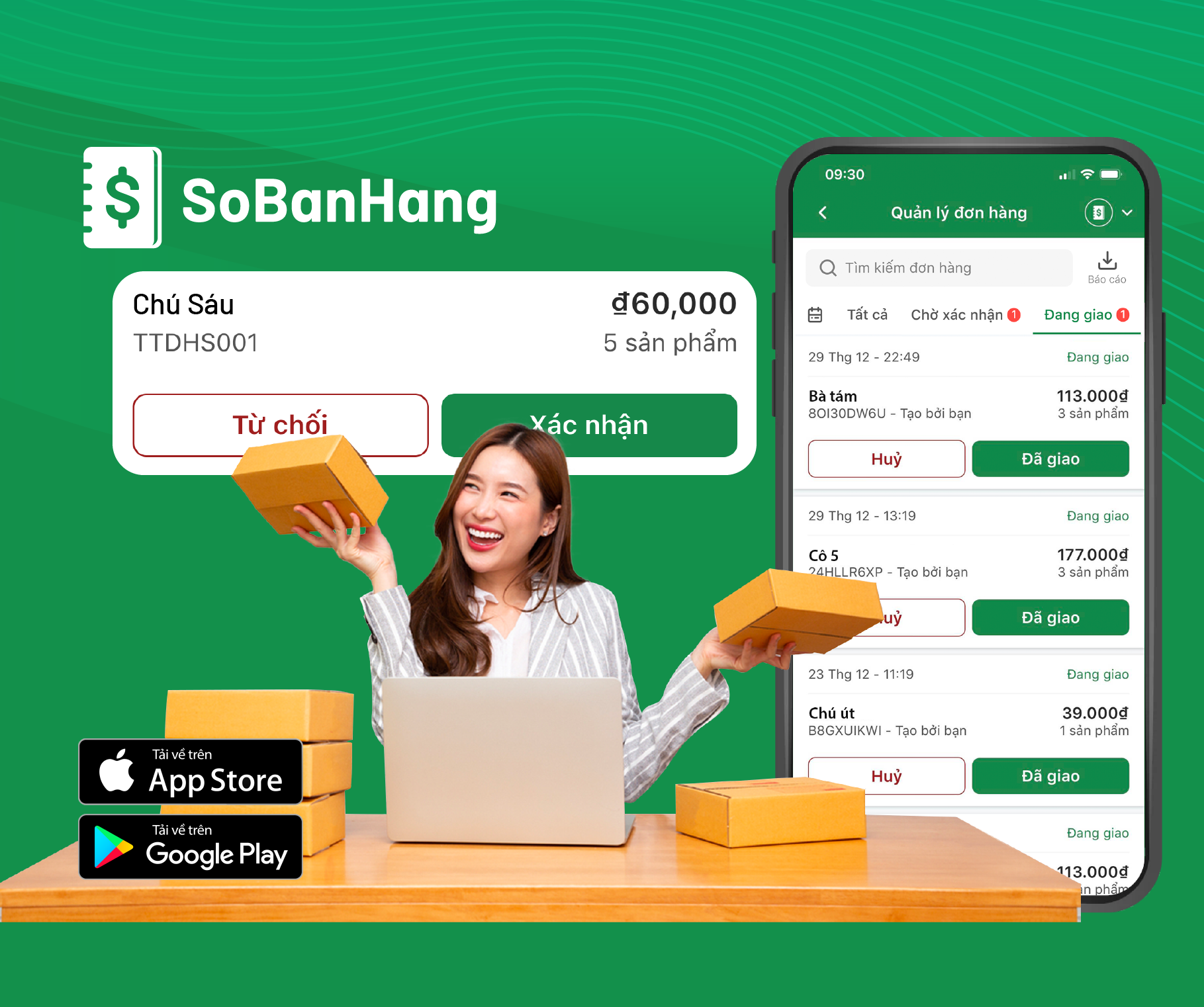 Quản lý đơn hàng – Giao hàng chuyên nghiệp cùng Sổ Bán Hàng