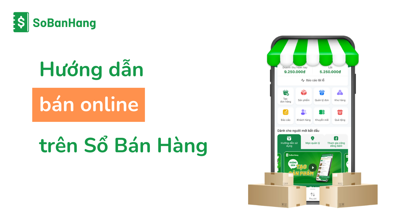 Hướng dẫn bán Online trên Sổ Bán Hàng￼