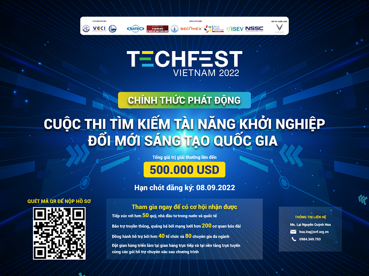 Cuộc thi tìm kiếm tài năng khởi nghiệp đổi mới sáng tạo quốc giá TechFest - Nguồn TechFest.