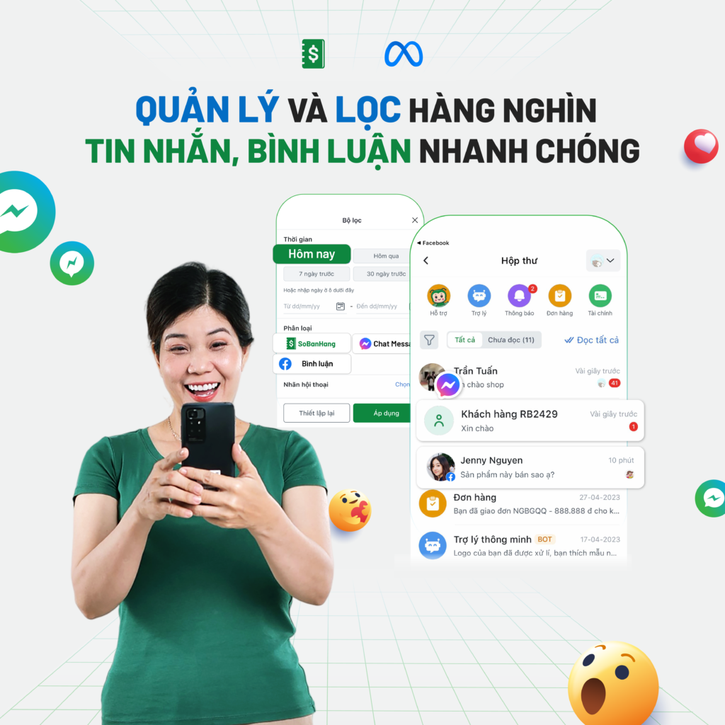 Quản lý và lọc hàng nghìn tin nhắn, bình luận - Không lo sót đơn!