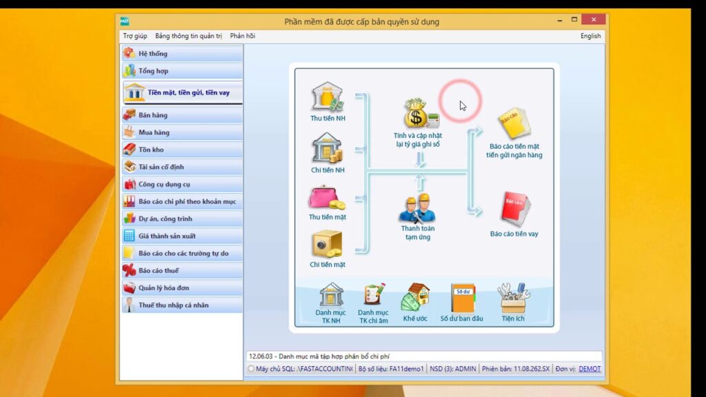 Hình: Phần mềm kế toán Fast Accounting 11 phiên bản đào tạo Nguồn: Internet