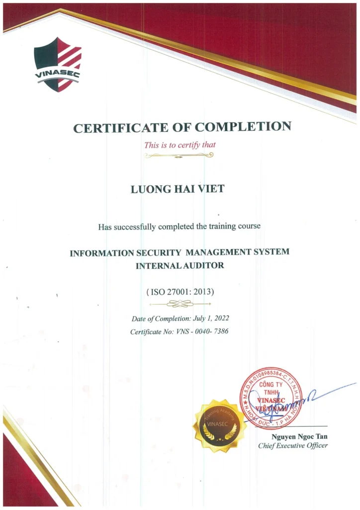 Sử dụng tiêu chuẩn kiểm định hệ thống và bảo mật thông tin theo ISO 27001:2013