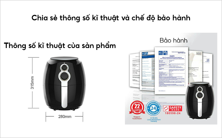 Hình: Hình ảnh chụp thông số kỹ thuật sản phẩm
Nguồn: banhang.shopee.vn