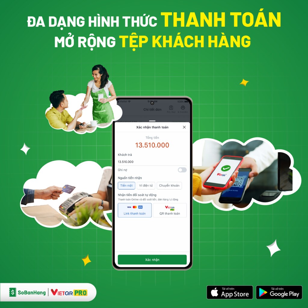 thêm phương thức thanh toán để thu hút khách hàng