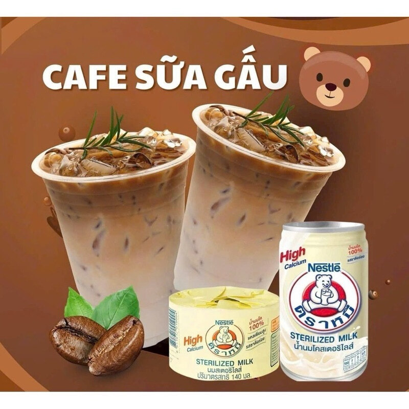 cách pha cafe sữa con gấu dành cho chủ quán cafe