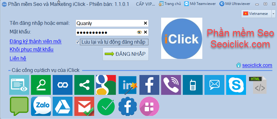 hệ thống seo và marketing iclick 