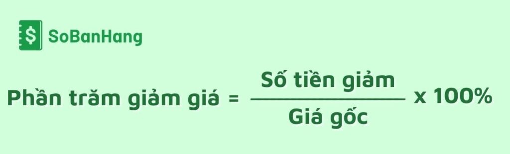 cách tính phần trăm giảm giá