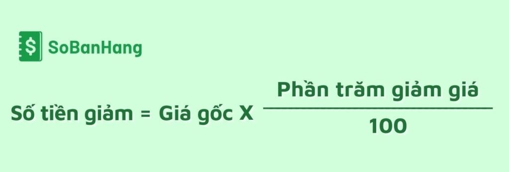 cách tính phần trăm giảm giá