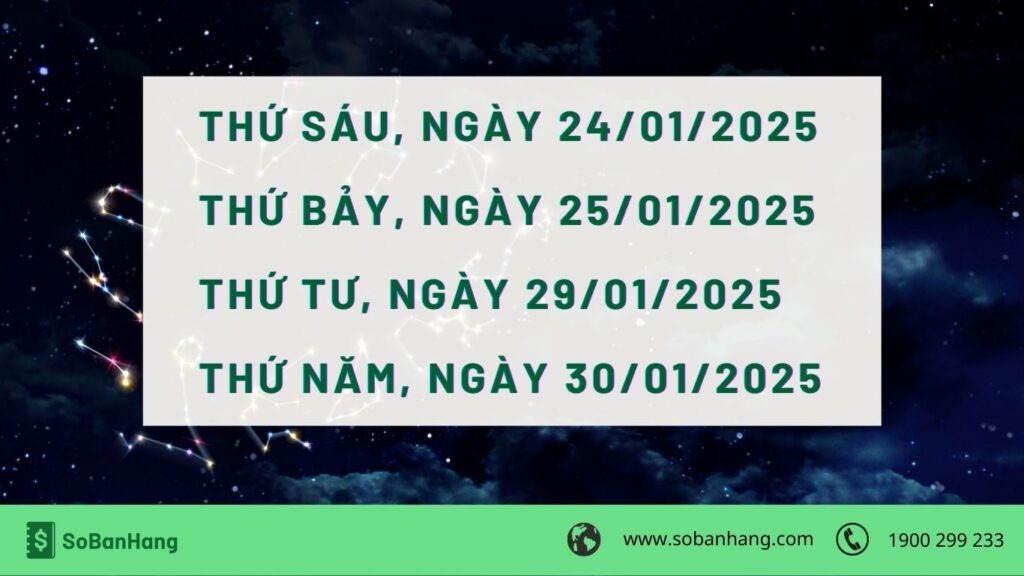 Ngày tốt mở cửa hàng khai trương tháng 1 năm 2025