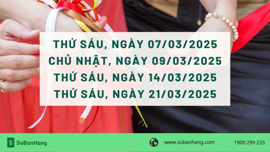 ngày tốt khai trương tháng 3