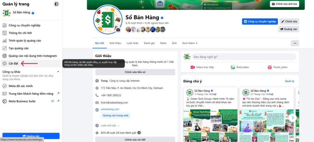 cách đổi tên fanpage