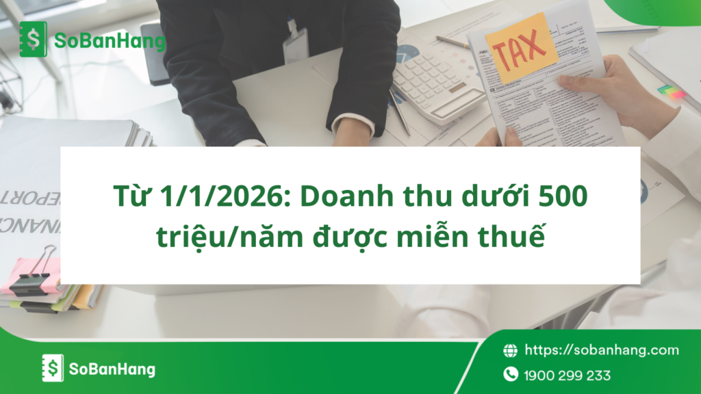 miễn thuế doanh thu dưới 500 triệu