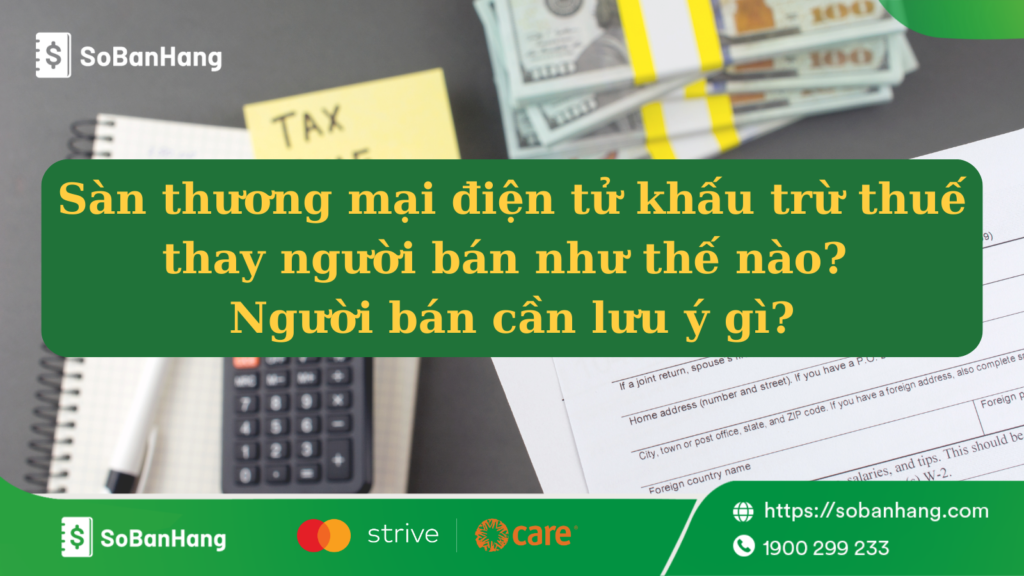 khấu trừ thuế sàn TMĐT