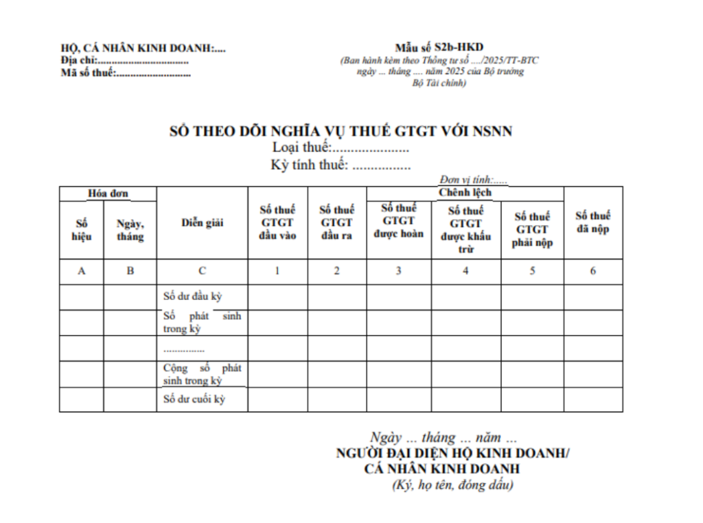 sổ sách kế toán HKD