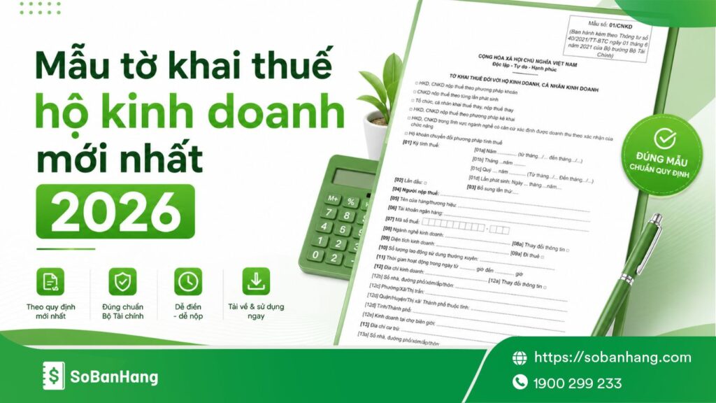Mẫu tờ khai thuế hộ kinh doanh mới nhất