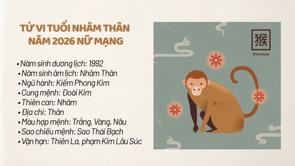 Tổng quan tử vi nữ 1992 năm 2026
