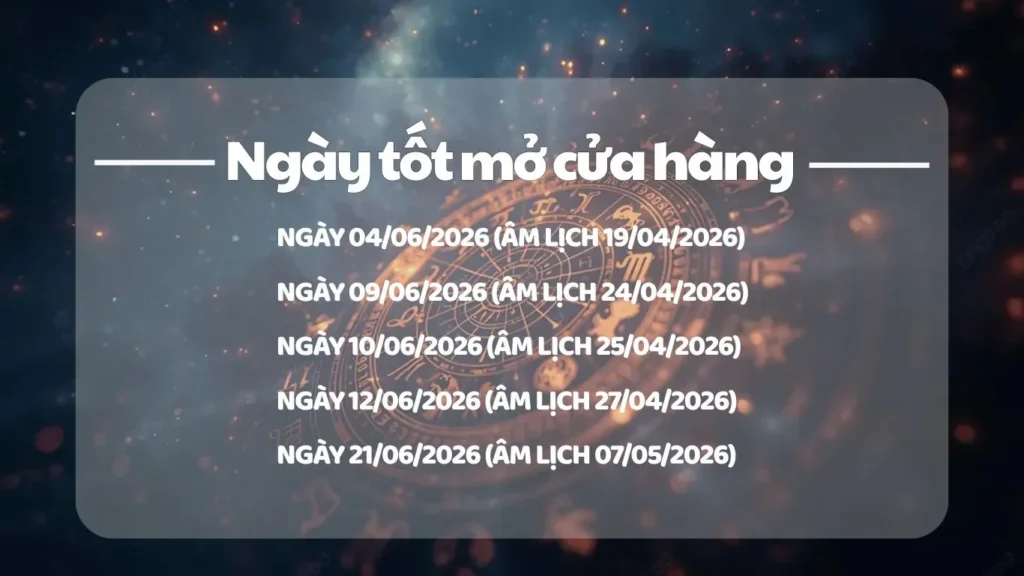 ngày tốt mở cửa hàng tháng 6 2026