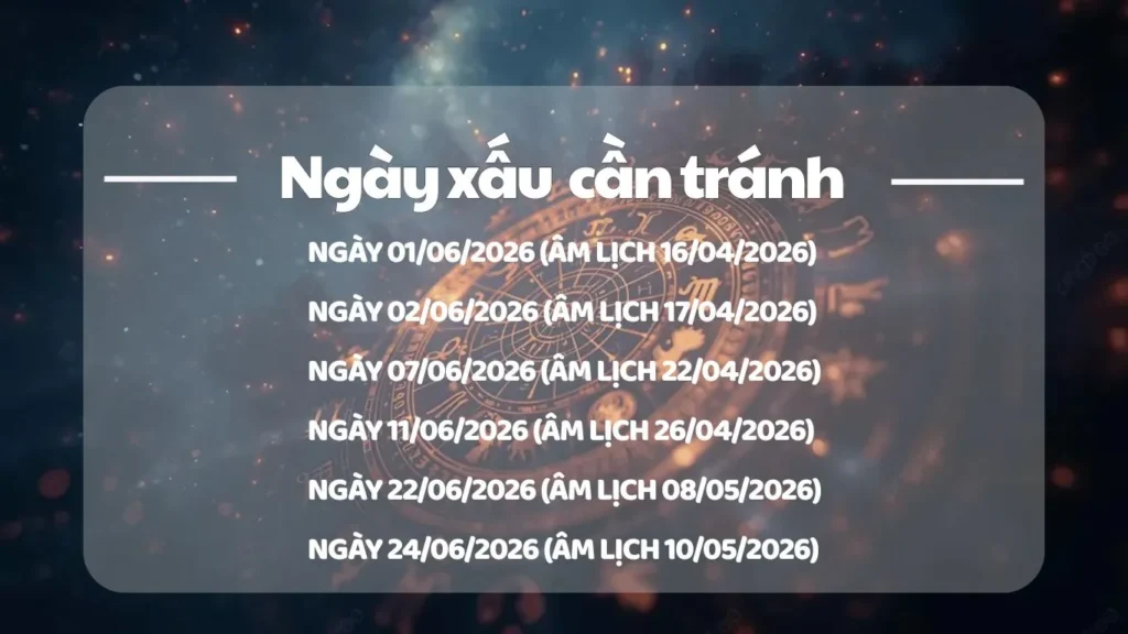 ngày xấu không nên mở cửa hàng tháng 6 2026
