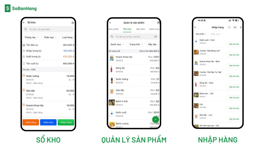 cách kiểm kho tiệm tạp hóa