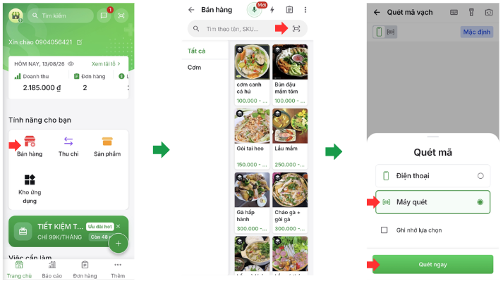 Hướng dẫn quét mã