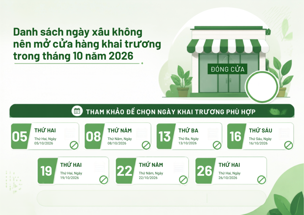 danh sách ngày xấu