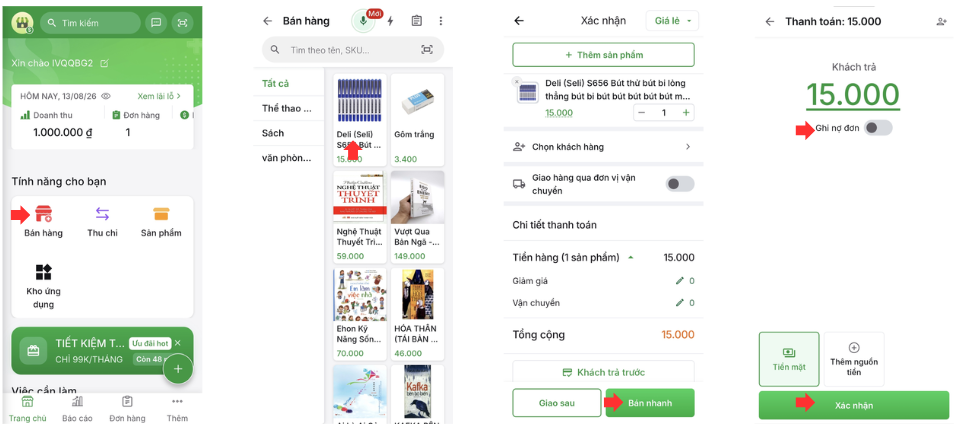 Hướng dẫn ghi nợ khách hàng.